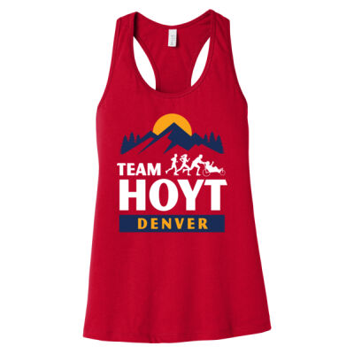 Printed - Women's Jersey Racerback Tank Red Thumbnail