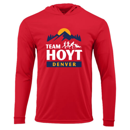 Printed - Bahama Performance Hooded Long Sleeve T-Shirt Red Thumbnail