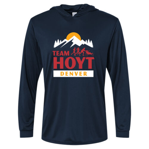 Printed - Bahama Performance Hooded Long Sleeve T-Shirt Navy Thumbnail