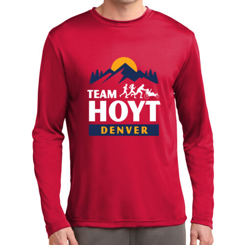 Printed - Long Sleeve PosiCharge ® Competitor™ Tee Red Thumbnail