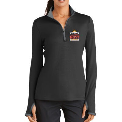 Embroidered - Ladies Dri FIT Stretch 1/2 Zip Cover Up  Thumbnail