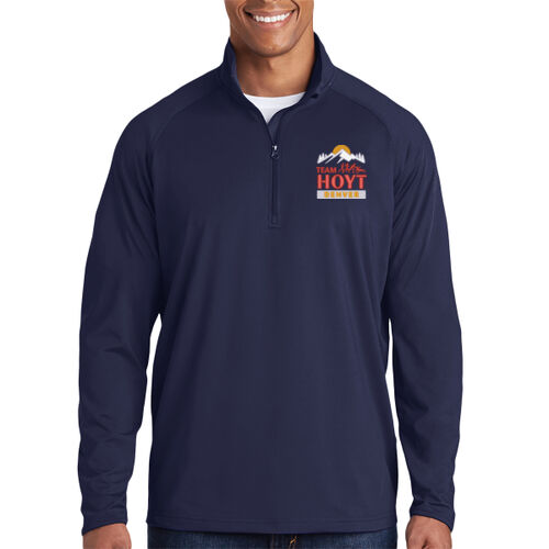 Embroidered - Sport Wick ® Stretch 1/4 Zip Pullover Navy Thumbnail